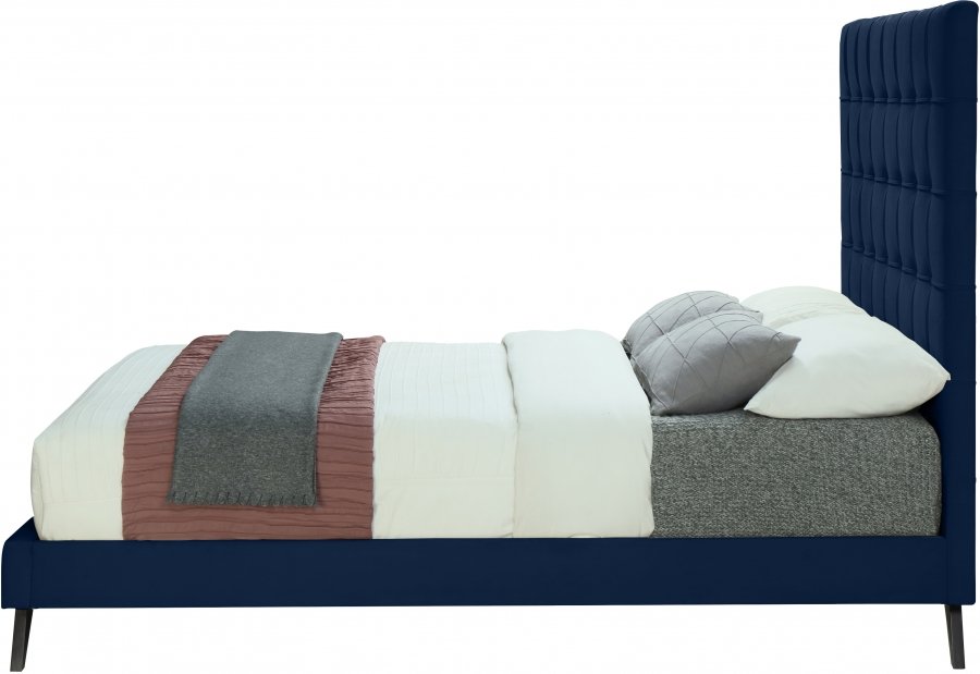 Elly Velvet Upholstered Bed - Image 4