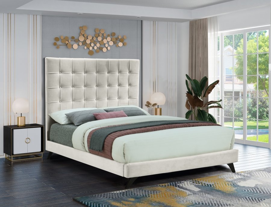 Elly Velvet Upholstered Bed - Image 2