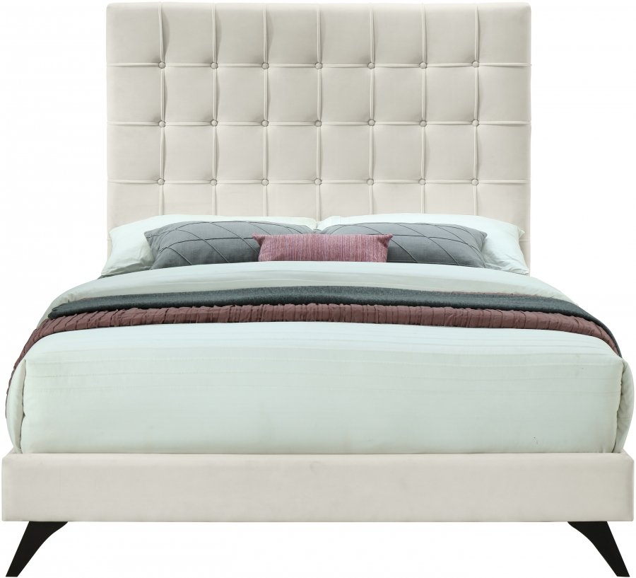 Elly Velvet Upholstered Bed - Image 3
