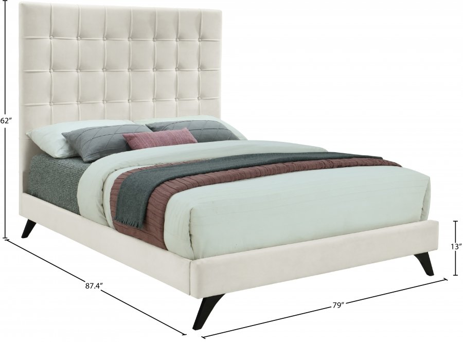 Elly Velvet Upholstered Bed - Image 10
