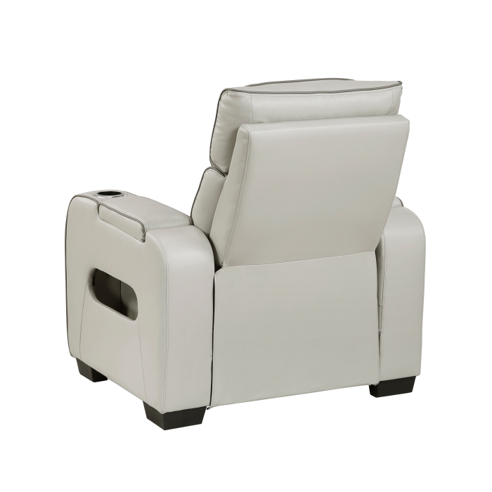 9516TPE-1PWH_no__l-3.jpg 9516TPE-1PWH Power Reclining Chair with Power Headrest, Cup holders and Storage Arms(Top and Side), Charging Ports and LED lighting - Image 4