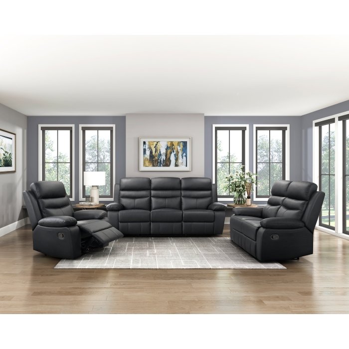 9628BLK-3 Double Reclining Sofa - Image 6