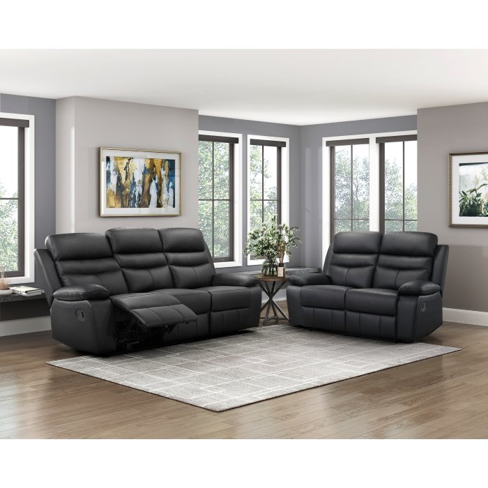 9628BLK-3 Double Reclining Sofa - Image 7