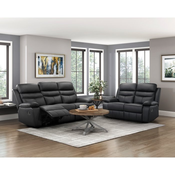 9628BLK-3 Double Reclining Sofa - Image 5