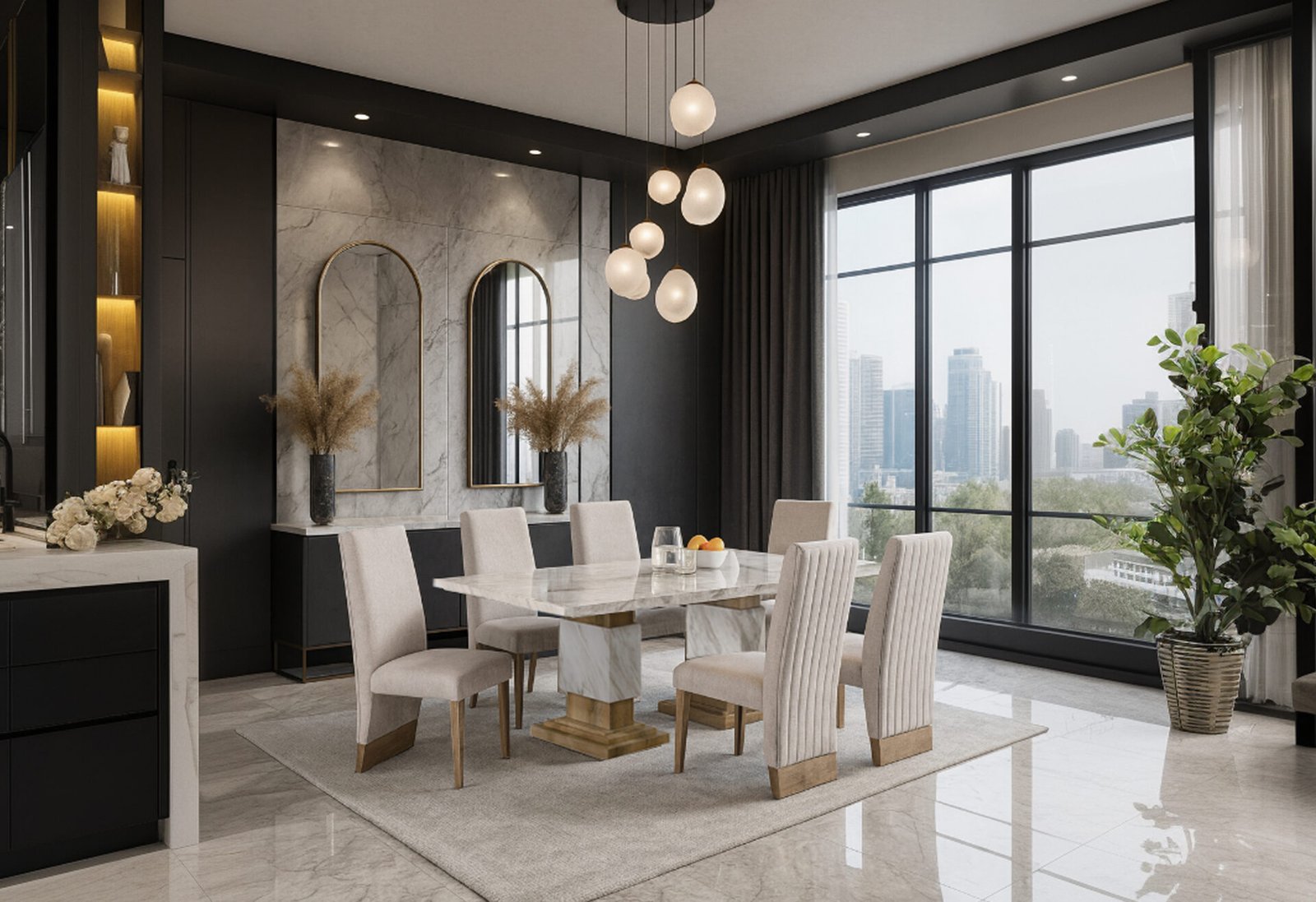 D12 DINING TABLE NATURAL+ 6 D12 DINING CHAIR BEIGE NATURAL