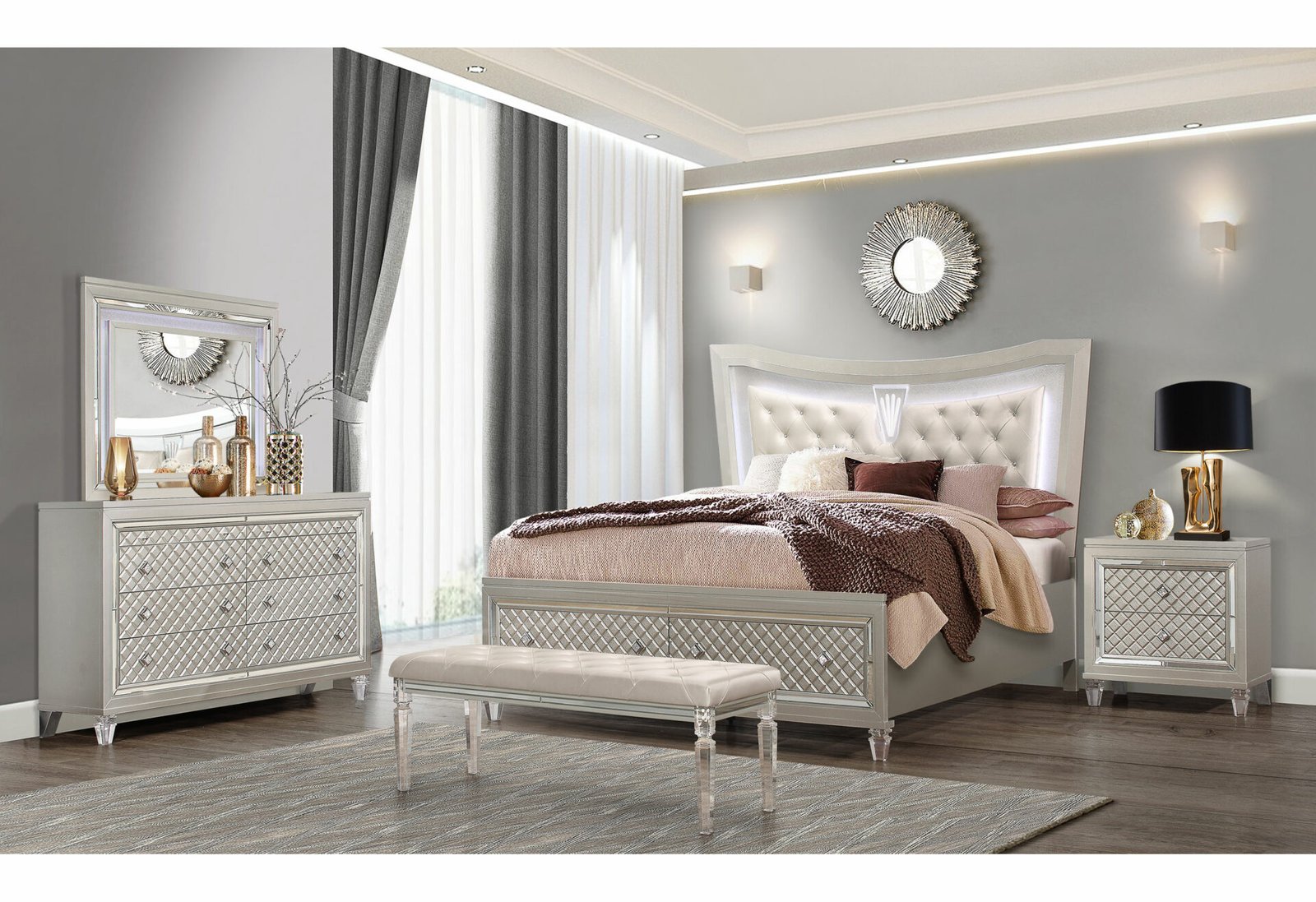 paris champagne nightstand paris champagne nightstand