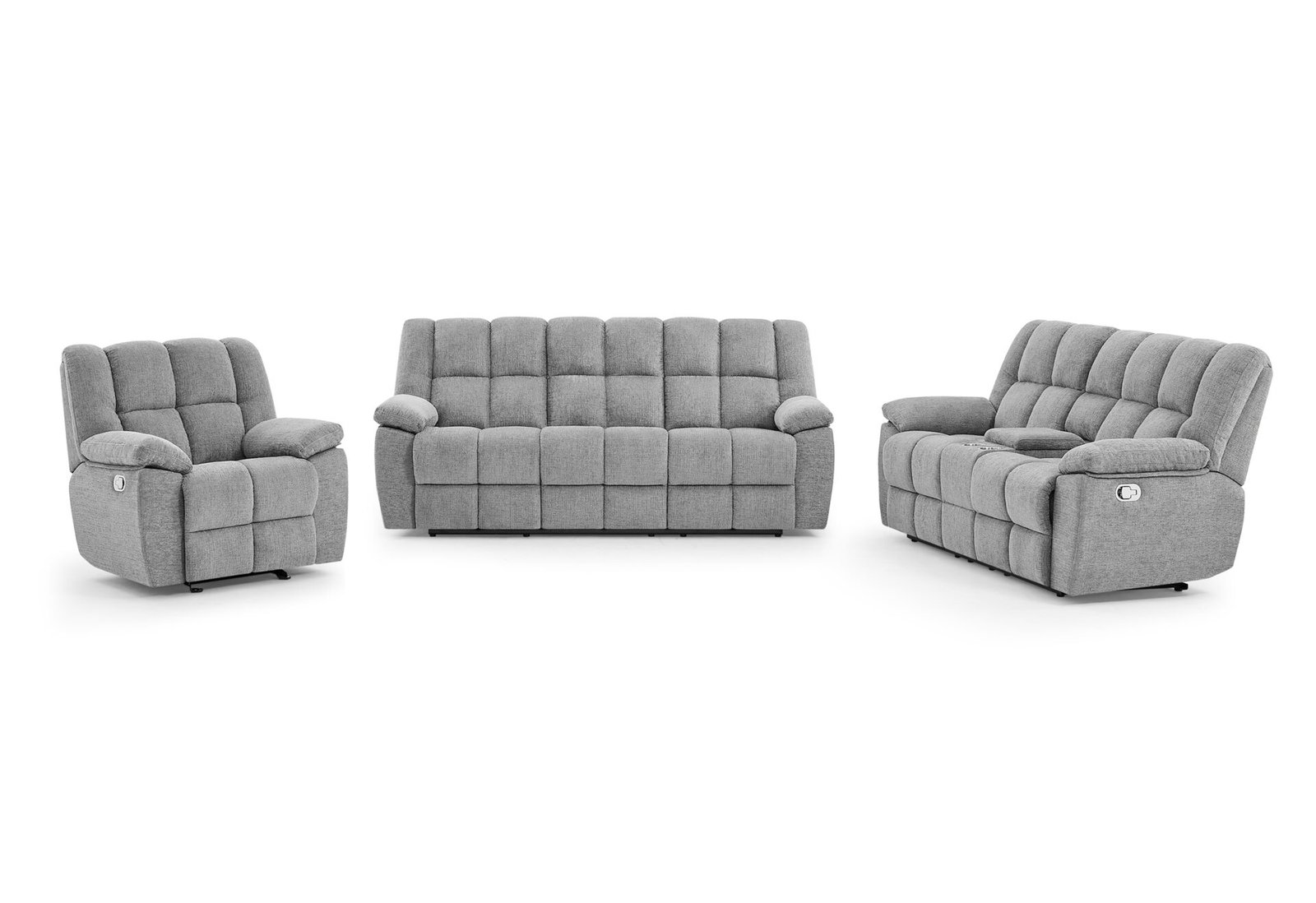 U6000 SMOKE RECLINING SOFA/CONSOLE RECLINING LOVESEAT/GLIDER RECLINER