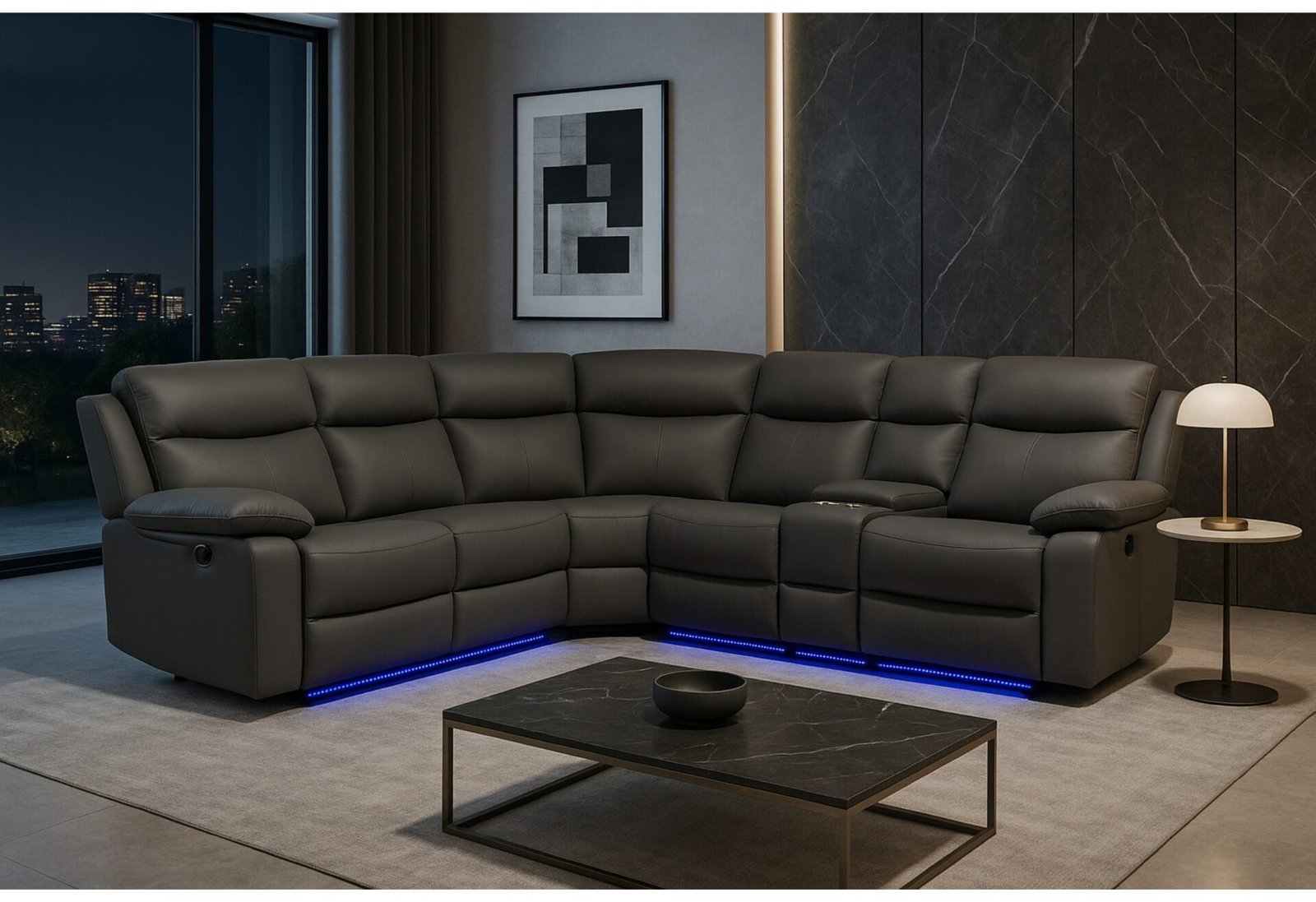 U6026 GREY 46A PU RIGHT SIDE FACING SECTIONAL