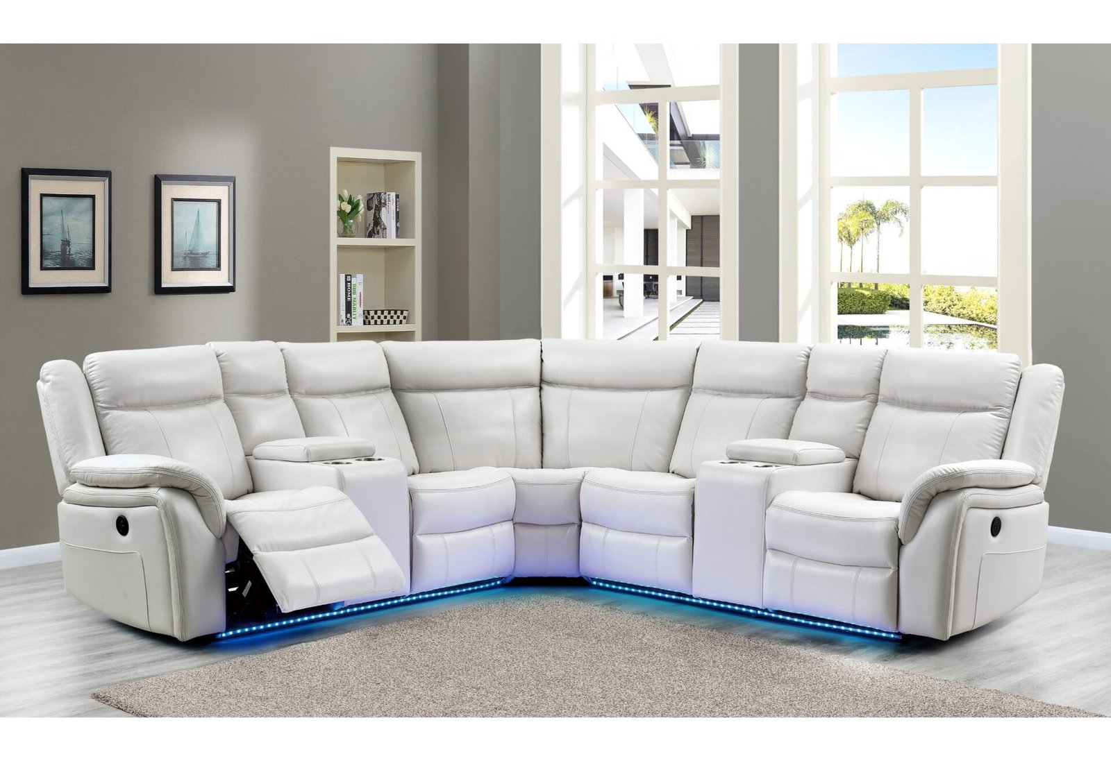 UM02 BLANCHE WHITE SECTIONAL