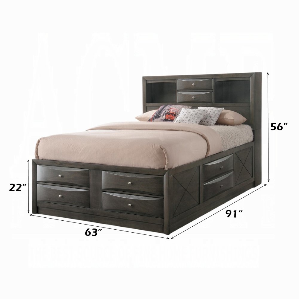 ireland queen bed w/storage