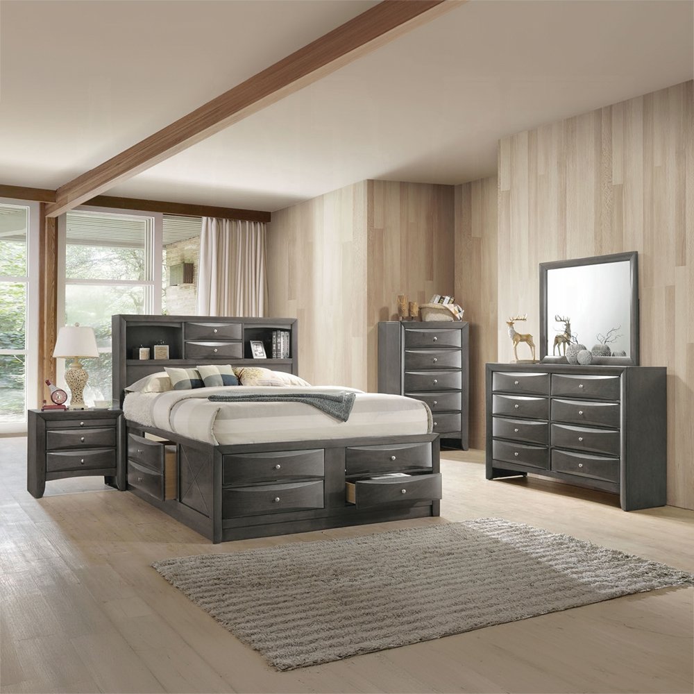 ireland queen bed w/storage