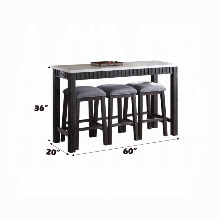 necalli 4pc pack counter height table set necalli 4pc pack counter height table set