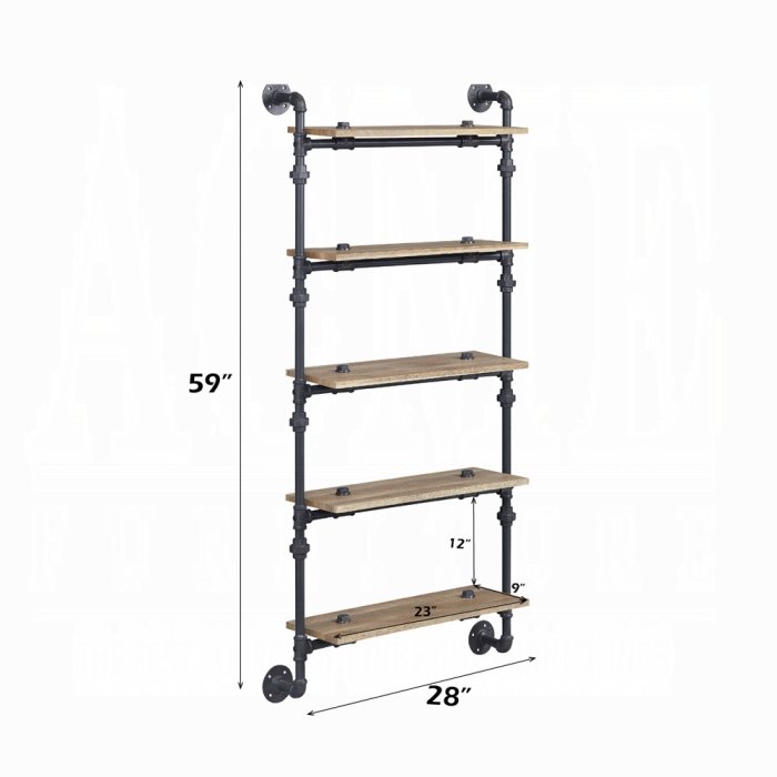 brantley wall rack w/5 shelves