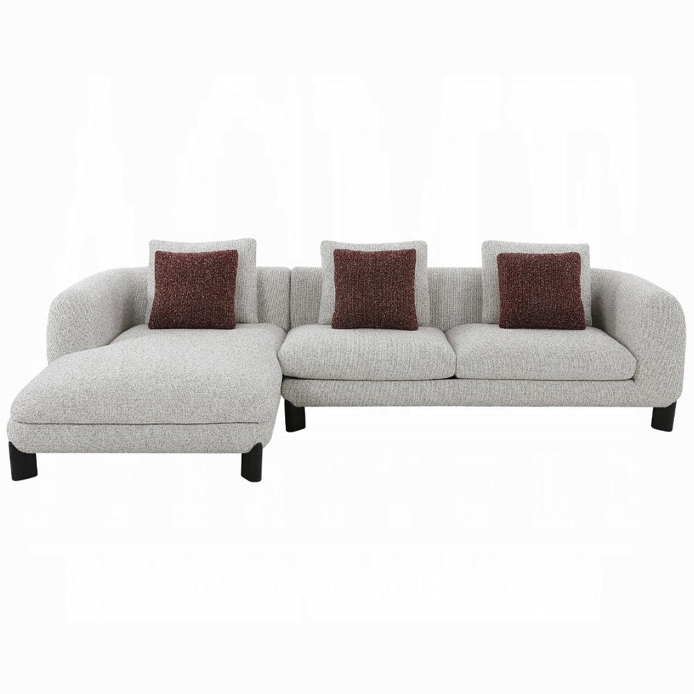 mardi sectional sofa w/6 pillows