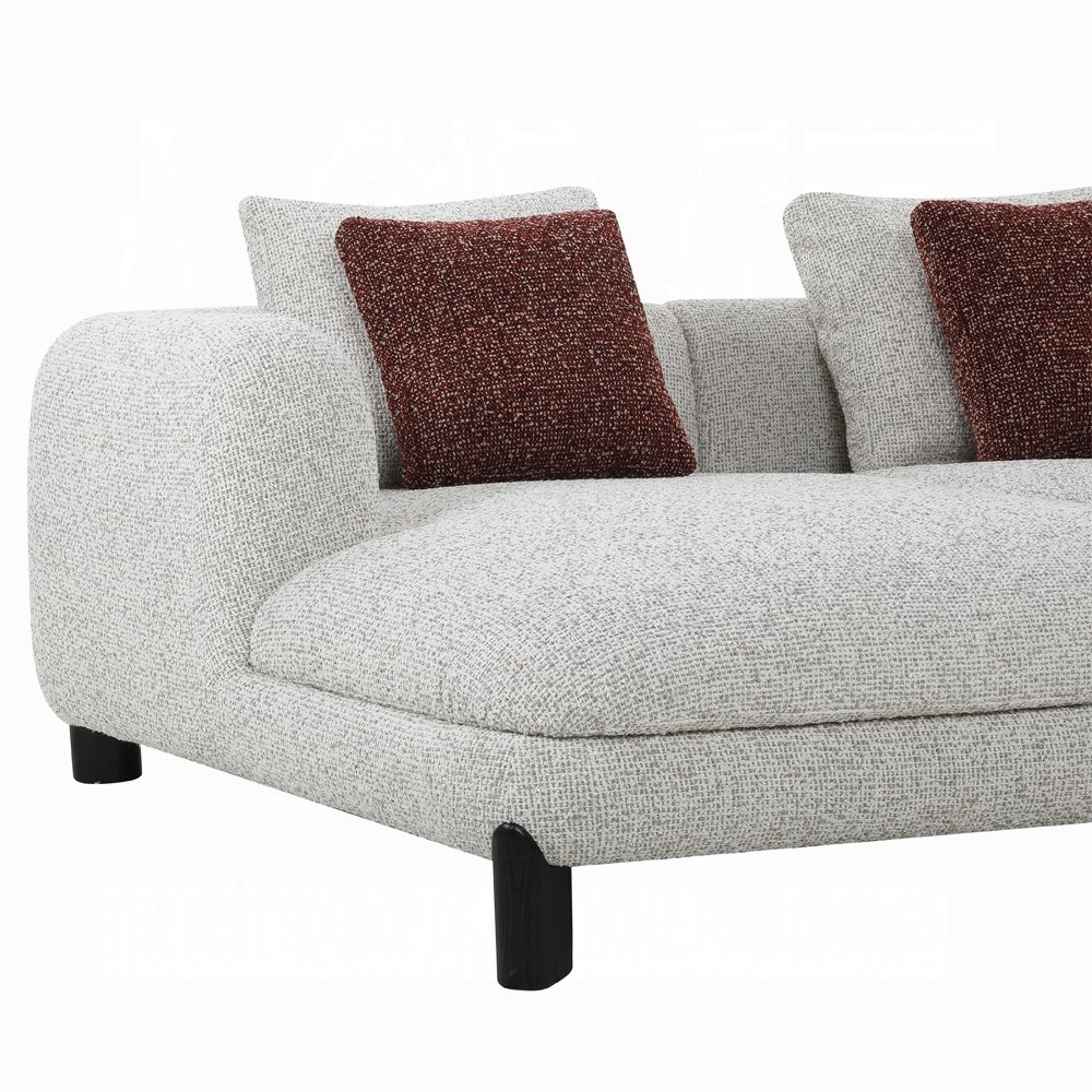 mardi sectional sofa w/6 pillows